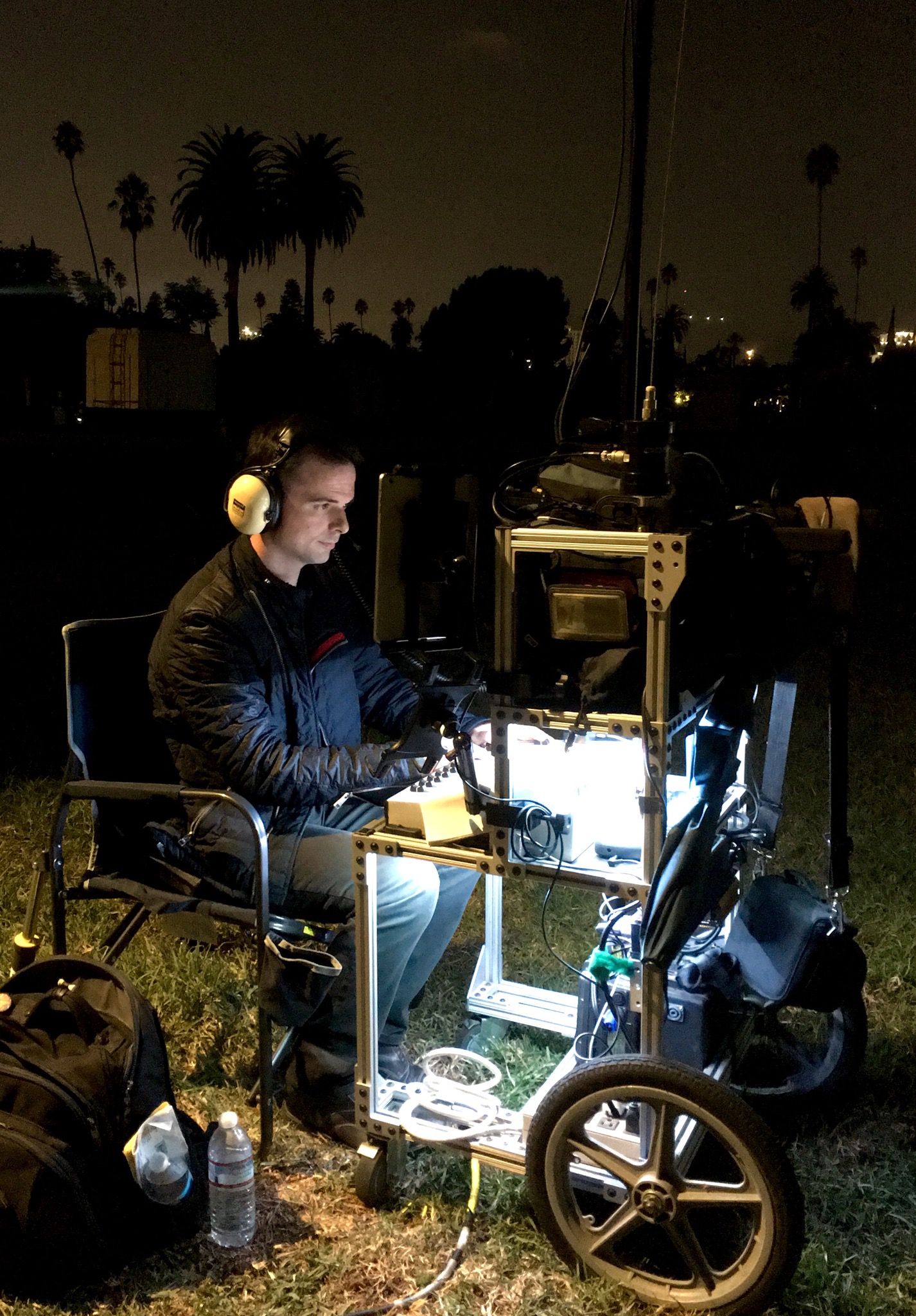 On set with wireless mics