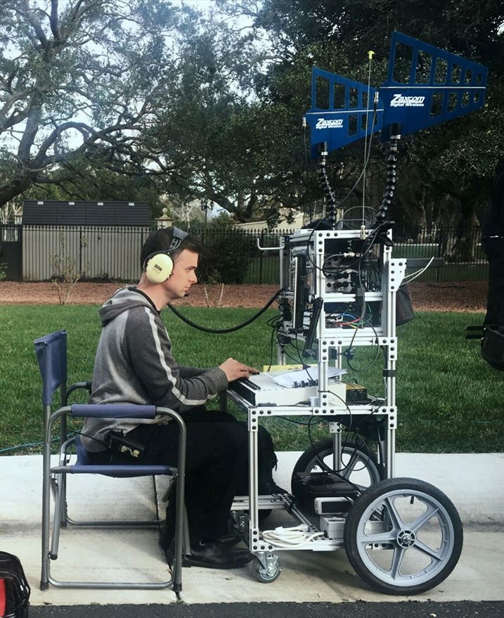 On set behind the scenes